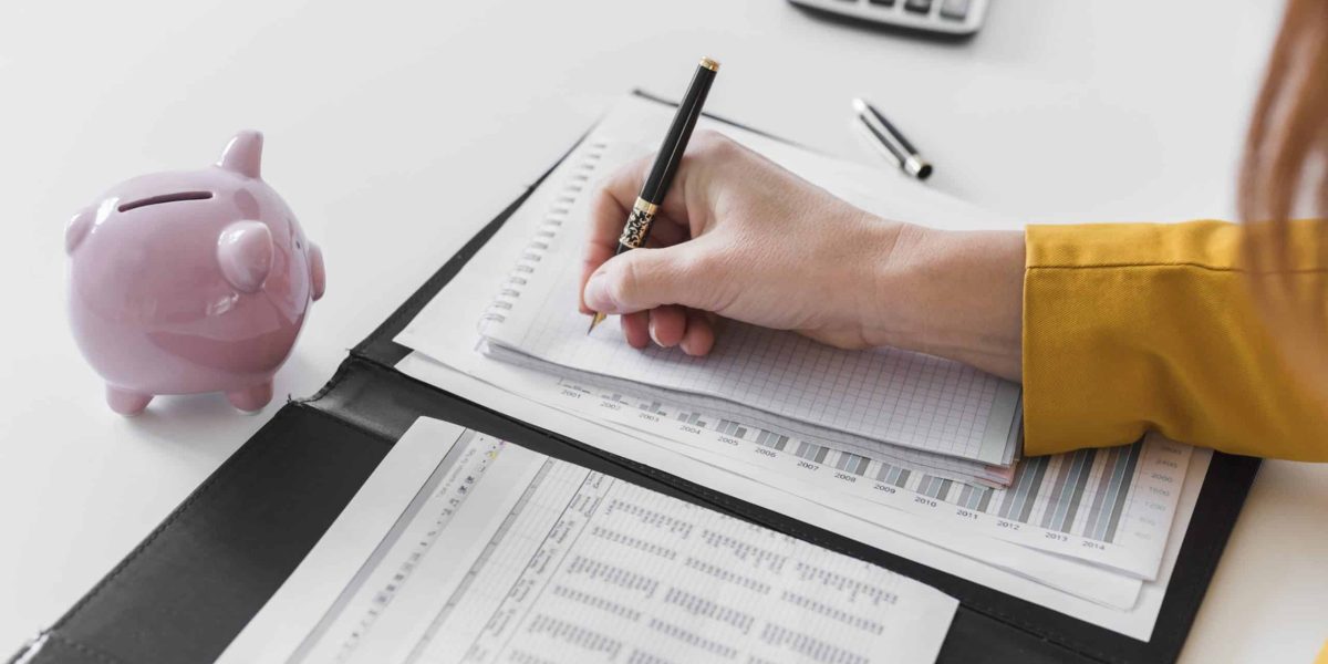 high-angle-woman-working